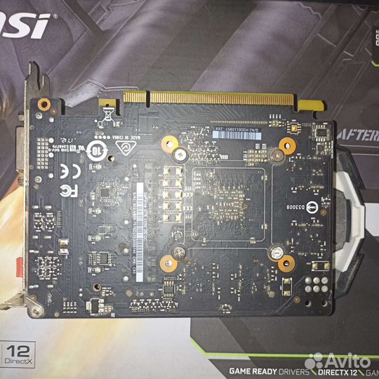Видеокарта gtx 1050 msi