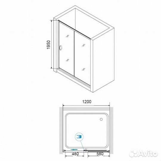 Душевая дверь RGW Passage PA-016B 120 см матовое с