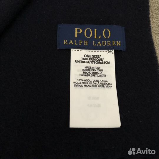 Мужской шерстяной шарф Polo Ralph Lauren оригинал