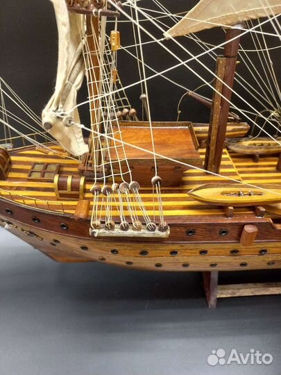 Модель парусной яхты. 101х 68 см