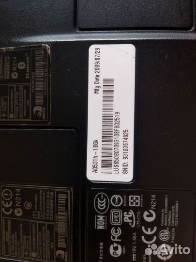 Нетбук Acer aspire one zg8