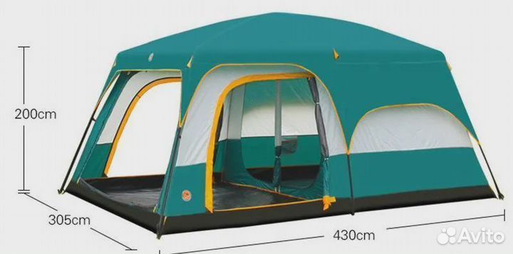 Новая туристическая палатка 10 местная