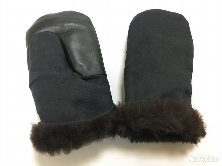 Руковицы меховые с коженной ладонью