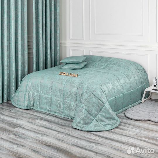 Покрывало мрамор софт Зарина Бирюза новое