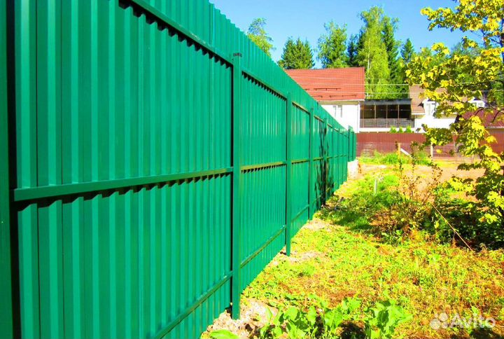 Забор из профнастила под ключ