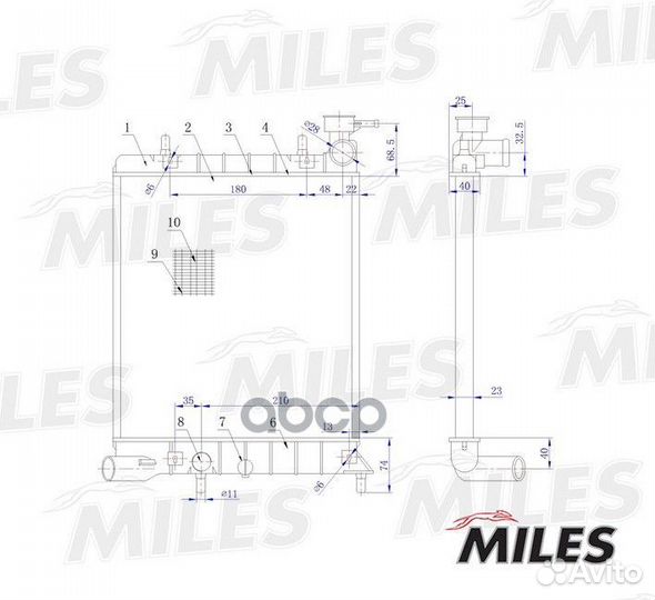 Радиатор hyundai accent (тагаз) 1.5/1.6 03- ACR
