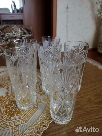 Хрустальные стаканы для воды