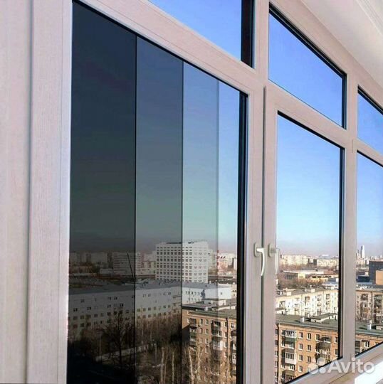 Тонировка стекла окон, балконов, фасадов