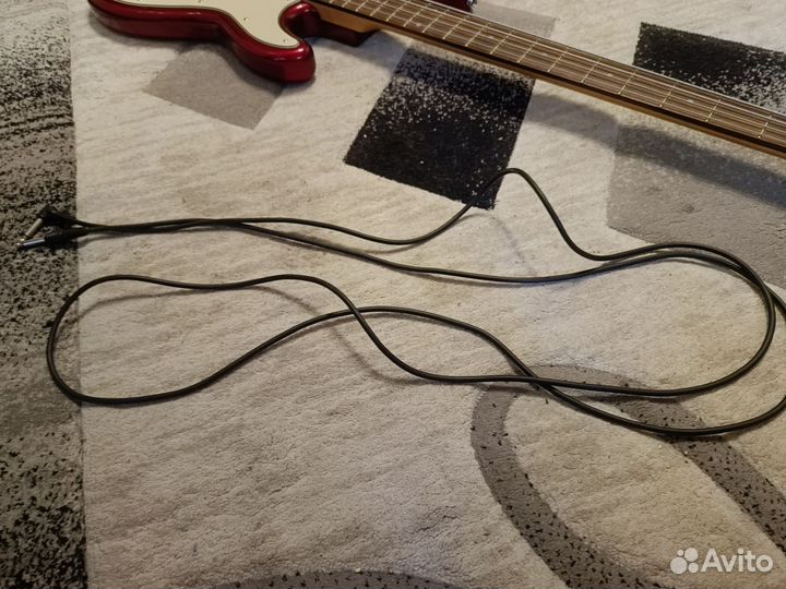 Басс гитара с чехлом и комбо-усилителем