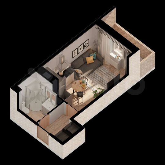 Квартира-студия, 23,9 м², 9/19 эт.