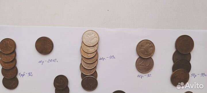 Монеты Копейки СССР и рубли 1992г