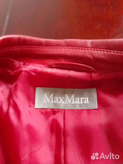 Кожаная куртка max mara бу
