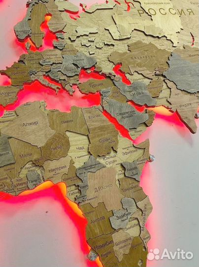 Деревянные карты мира от Производителя