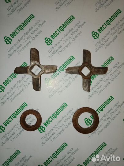 Мясорубка ручная чугунная СССР. Ножи