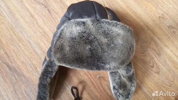 Теплая зимняя шапка на размер 53-55 (9-11 лет)