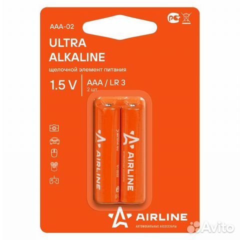 Батарейки lr03/aaa щелочные 2 шт. блистер (aaa-02)