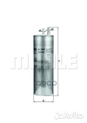Снят с пр-ва Фильтр топливный KL229/2 KL229/2 M