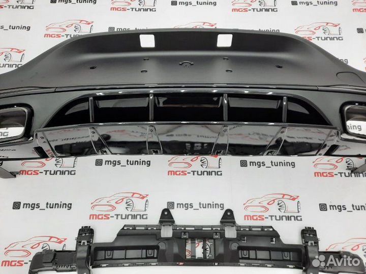 Диффузор с насадками 63 AMG на GLC-Coupe c253 рест