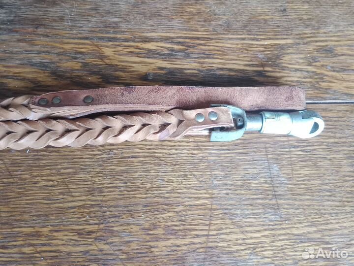 Кожаный, вечный поводок для большой собаки