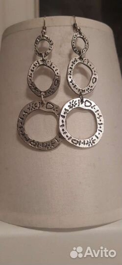 Длинные стильные серьги 5 пар