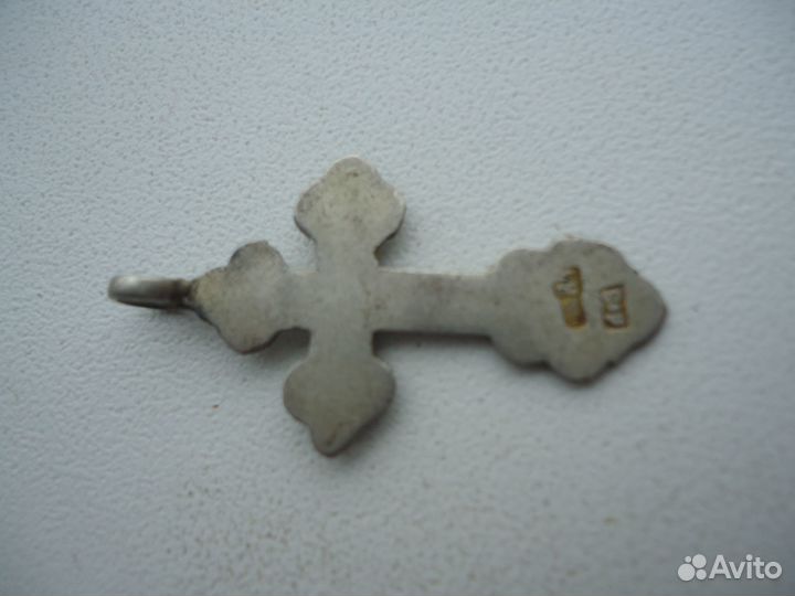 Крест старинный медный 13-18 век икона богоматерь