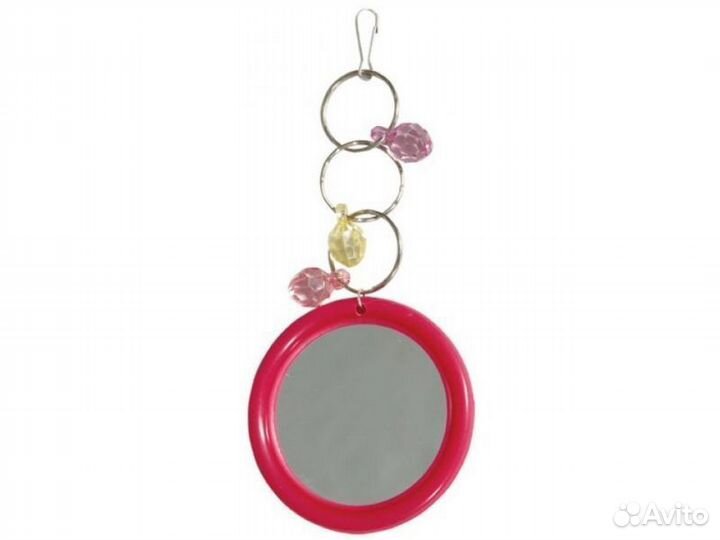 051-кх Игрушка для птиц Зеркало с украшением