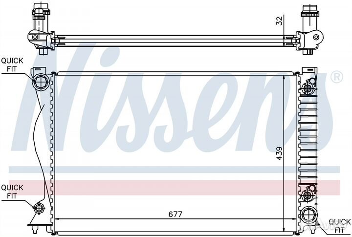 Радиатор охлаждения двс audi A6 C6 (2004) A6 2.4
