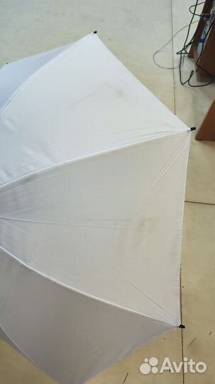 Белый зонт трость