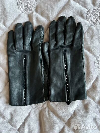 Перчатки женские кожаные