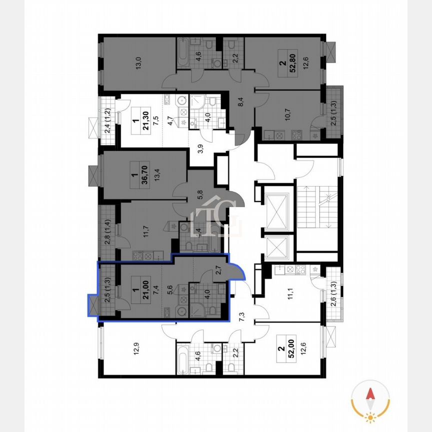 Квартира-студия, 21 м², 5/17 эт.