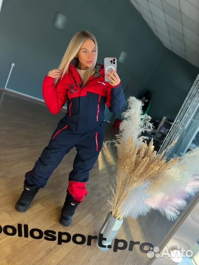 Комбинезон на мембране цвет черно/синий унисекс