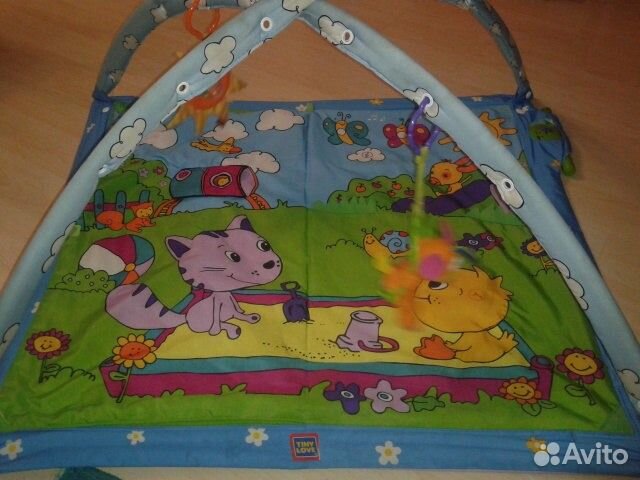 Развивающий коврик и дуга, развивающая книжкаTiny