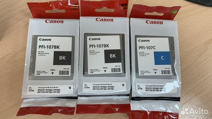Canon PFI-107 C/M/BK Оригинал