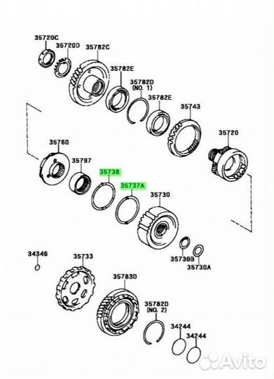 Кольцо стопорное коробки передач Toyota Rav-4