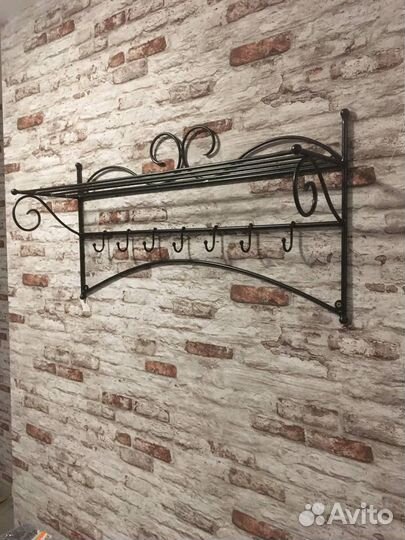 Кованая вешалка 100 см №5