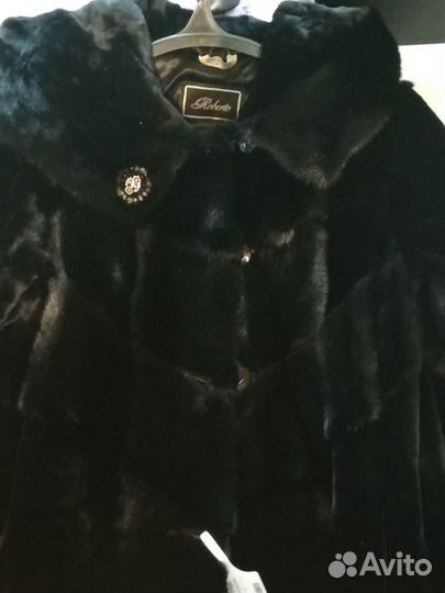 Шуба мутоновая с норкой р-р 54