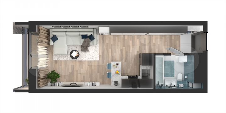 Квартира-студия, 32,1 м², 4/25 эт.