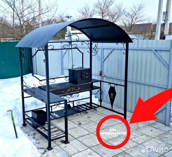 Мангал с крышей