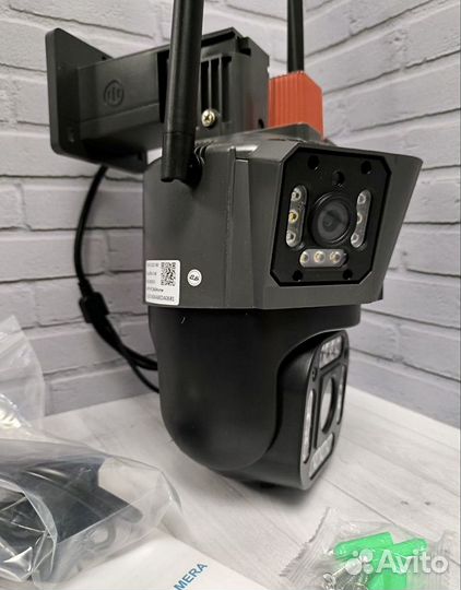 Камера wi-fi с 3 объективами поворотная