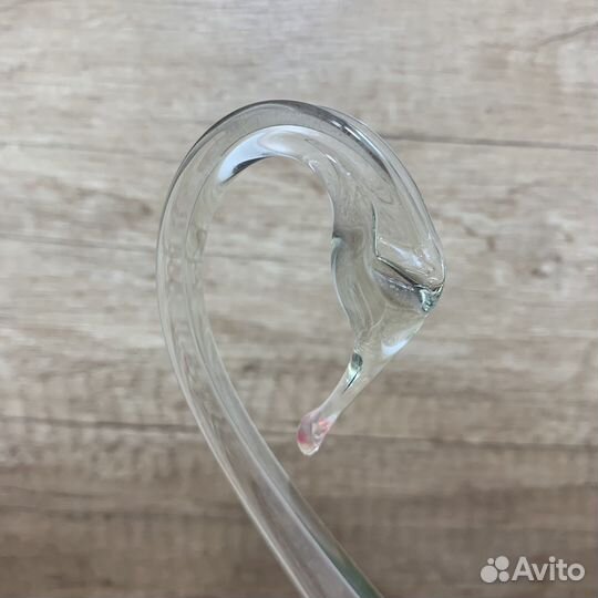 Стеклянная Фигурка Лебедь Хрусталь Сделано В СССР