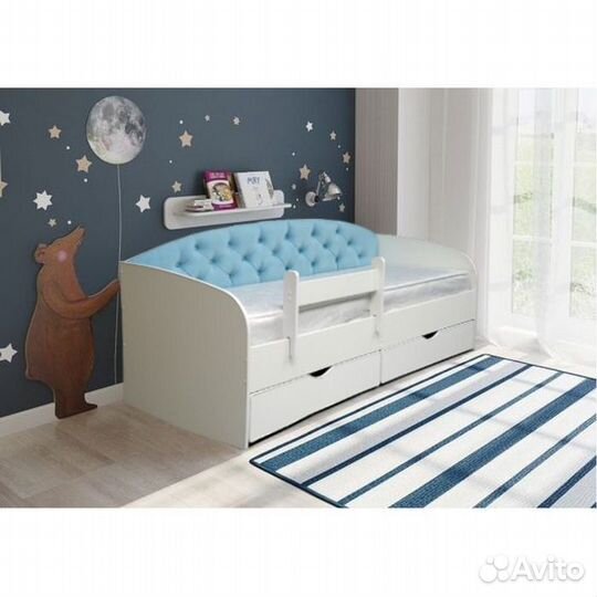 Кровать от 2х лет съёмный борт диван лдсп