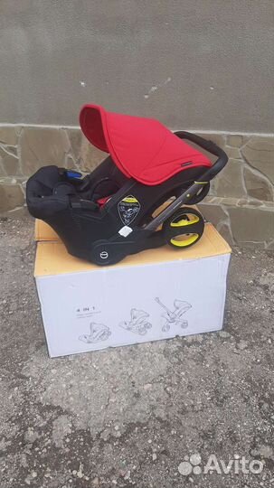 Коляска автокресло 4в1 (малиновый цвет)