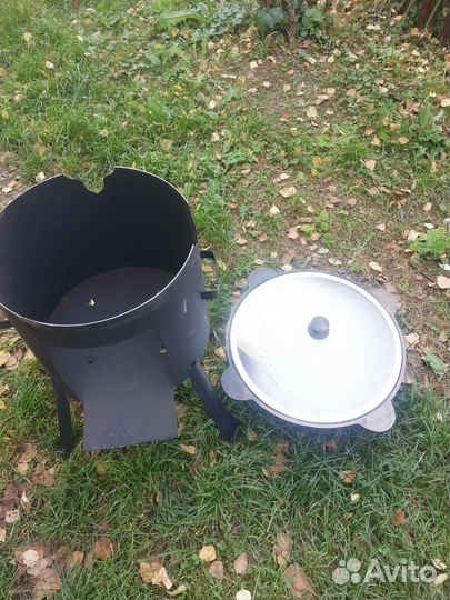 Казан чугунный с печкой