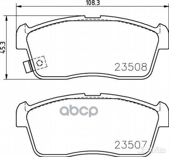 Колодки тормозные дисковые перед NP9030 NIS