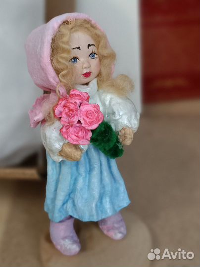 Ватная игрушка ручная работа коллекционная вата