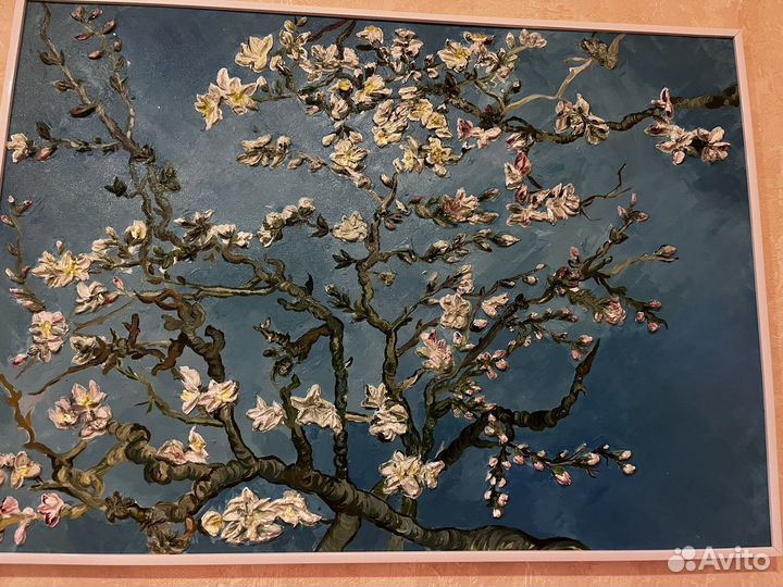 Картина Ван Гог, текстурная паста