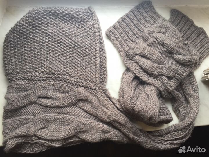 Шапка - шарф и шапка женские. Снуды. Зима