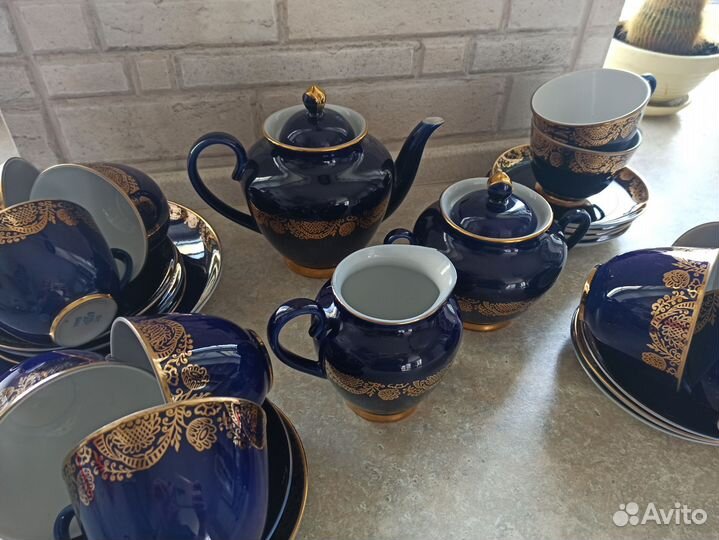 Чайный сервиз лфз СССР cobalt бронь до 16.05