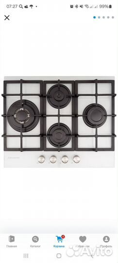 Газовая варочная панель 4 конфорки новая