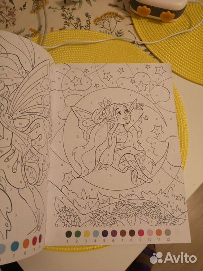 Раскраска по номерам для девочек Феи